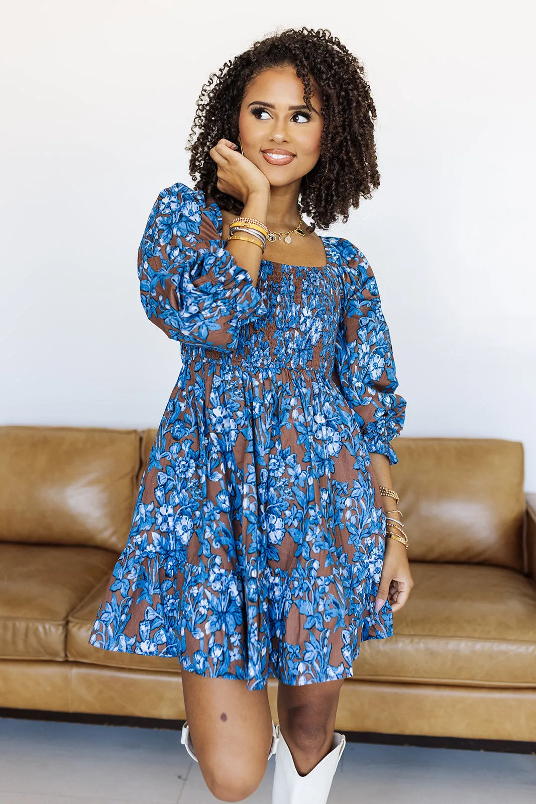 Missing Out Dress - Brown