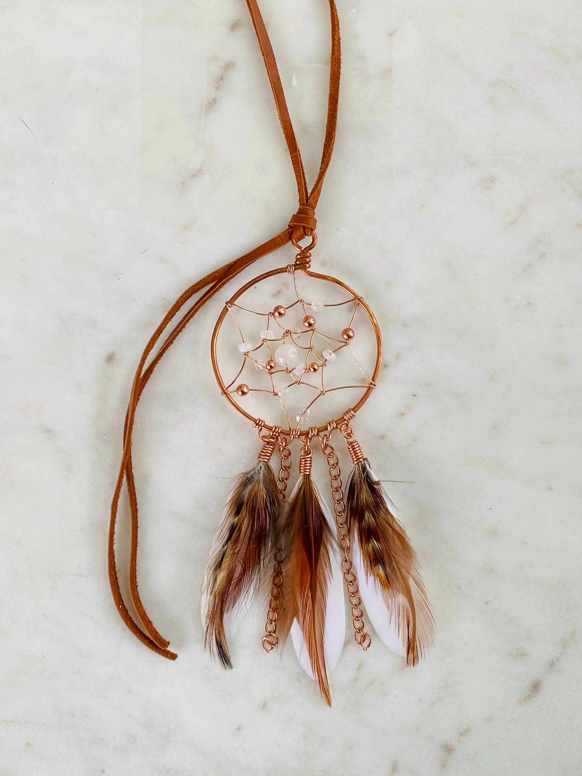 Moonstone & Copper Dream Catcher