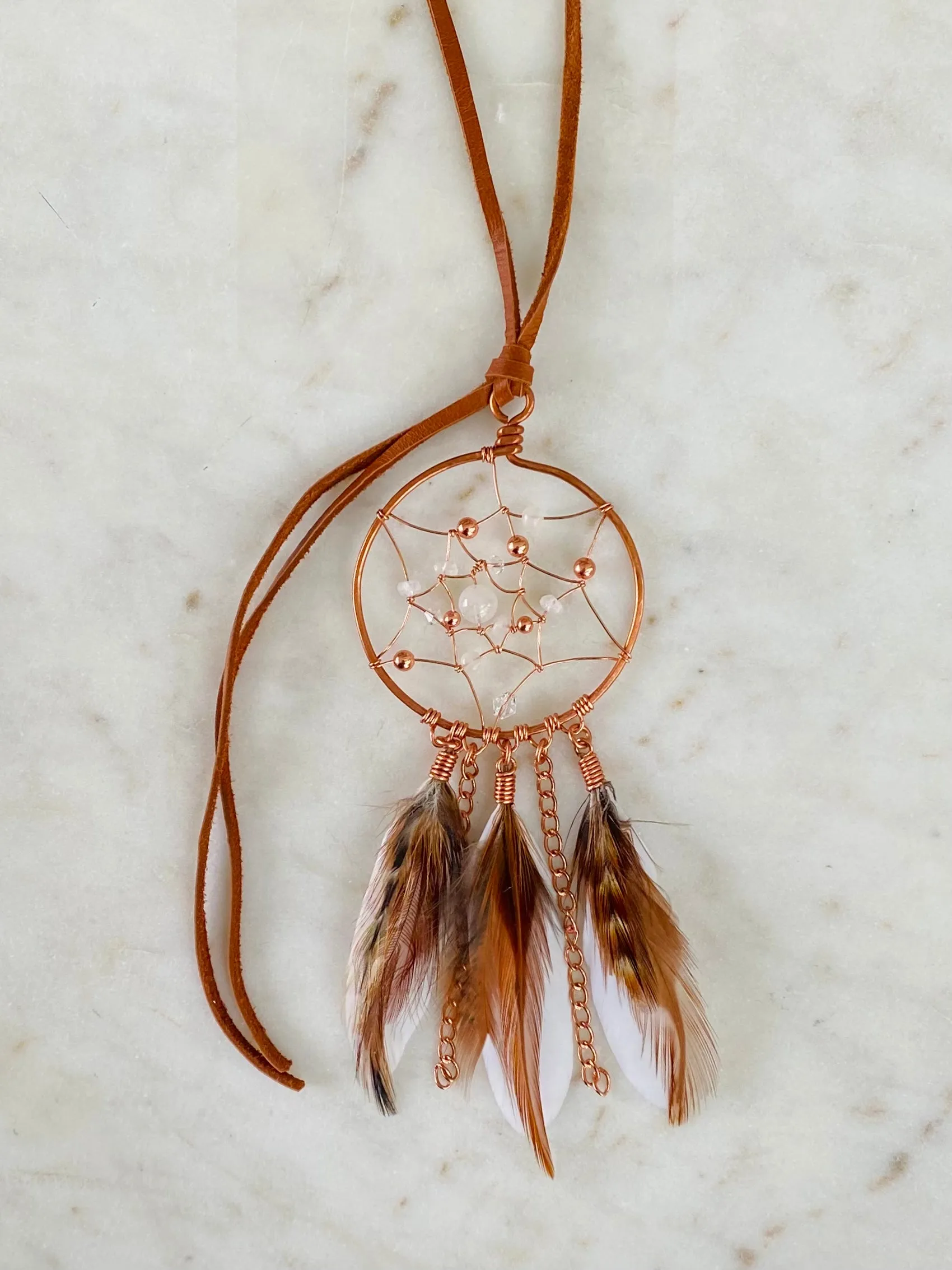 Moonstone & Copper Dream Catcher