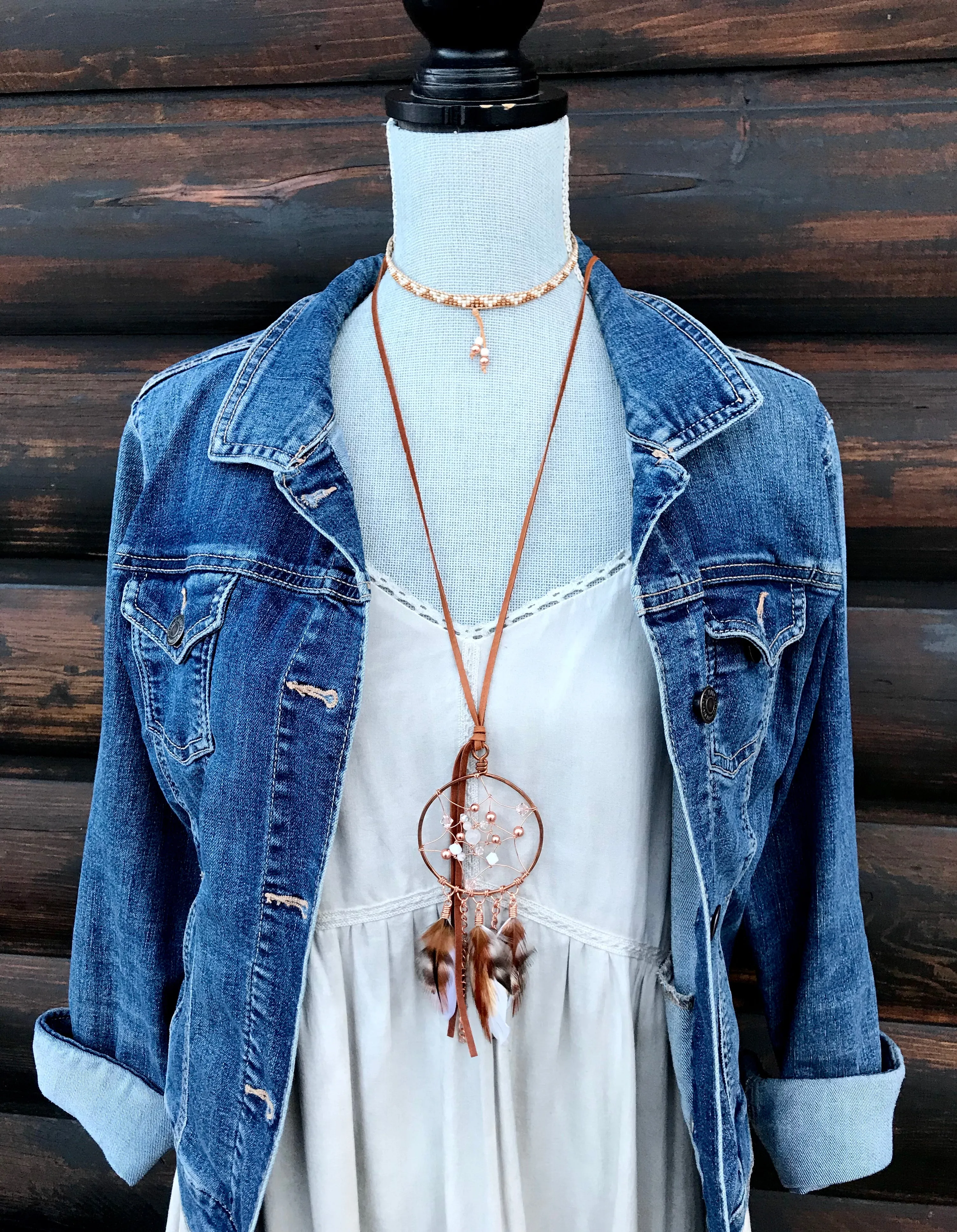 Moonstone & Copper Dream Catcher