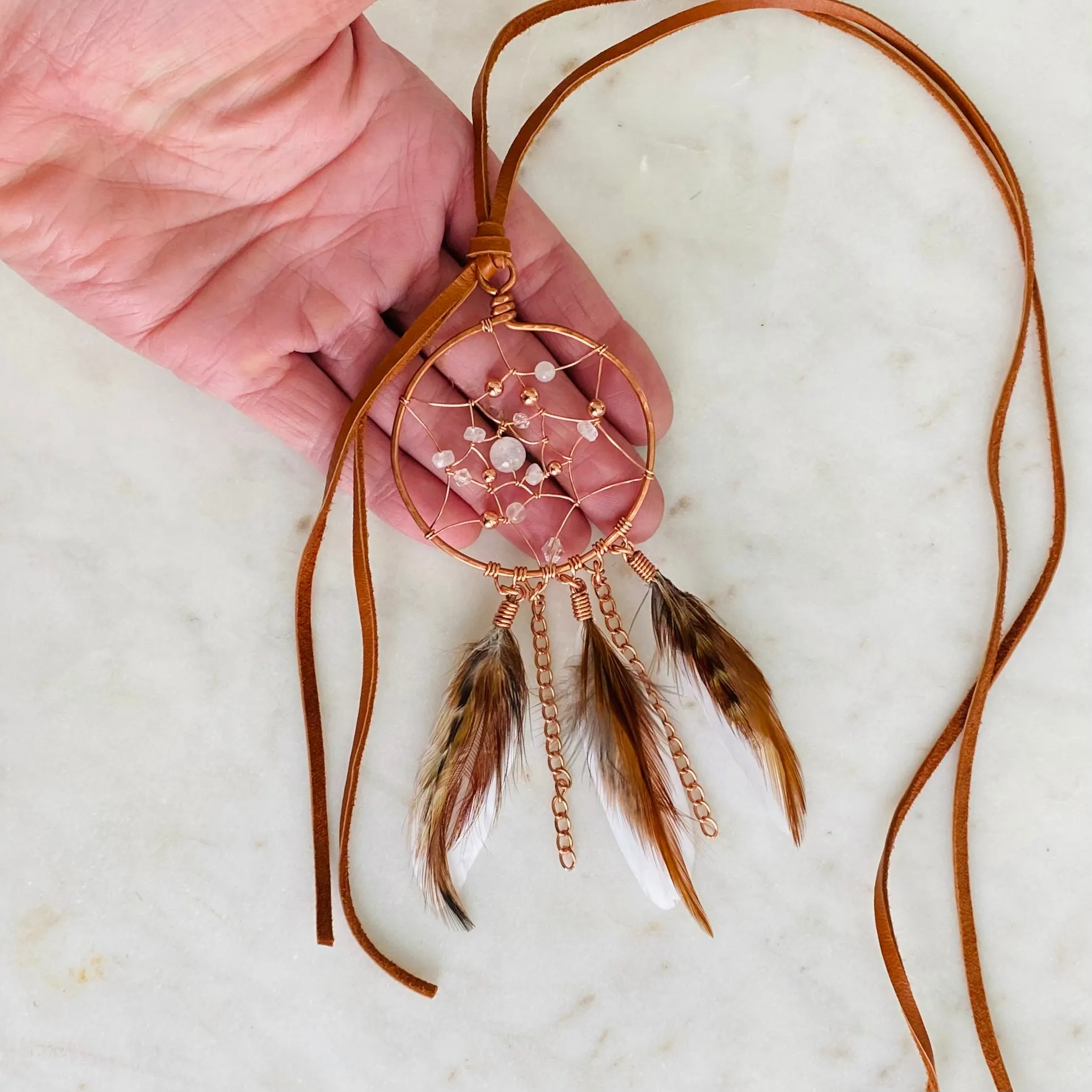 Moonstone & Copper Dream Catcher