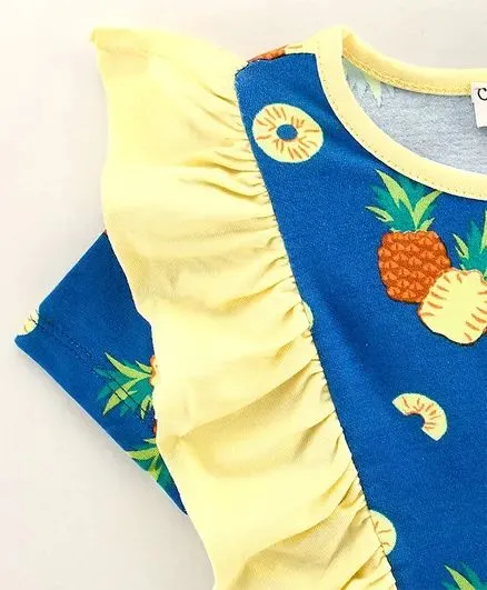 Pineapple with Front Frill Dress