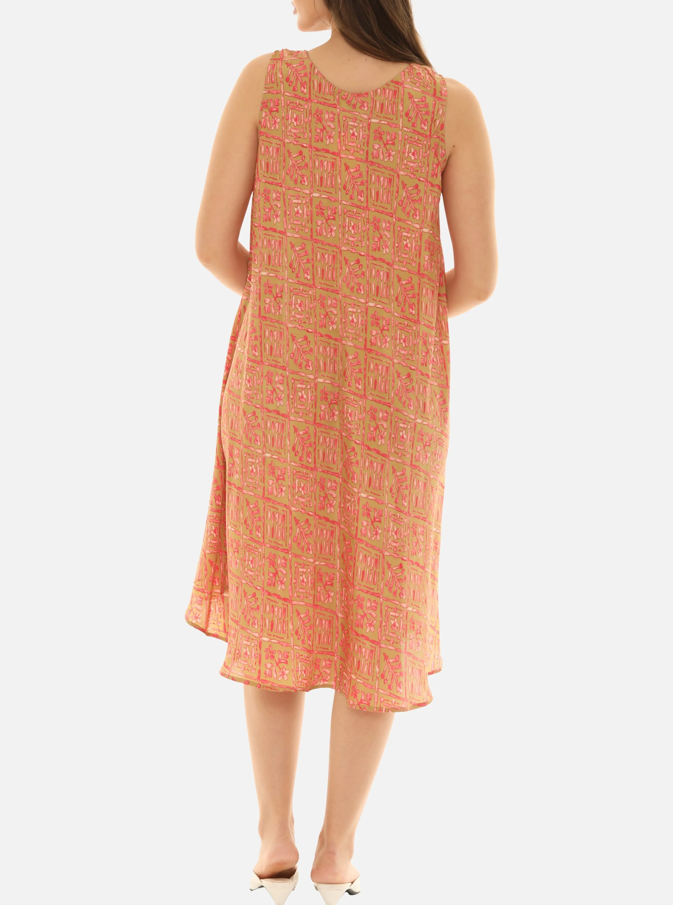 Printed Floral Sleeveless Women's Dress