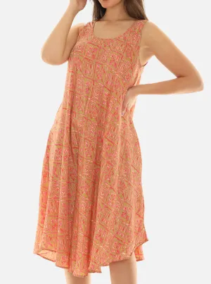 Printed Floral Sleeveless Women's Dress