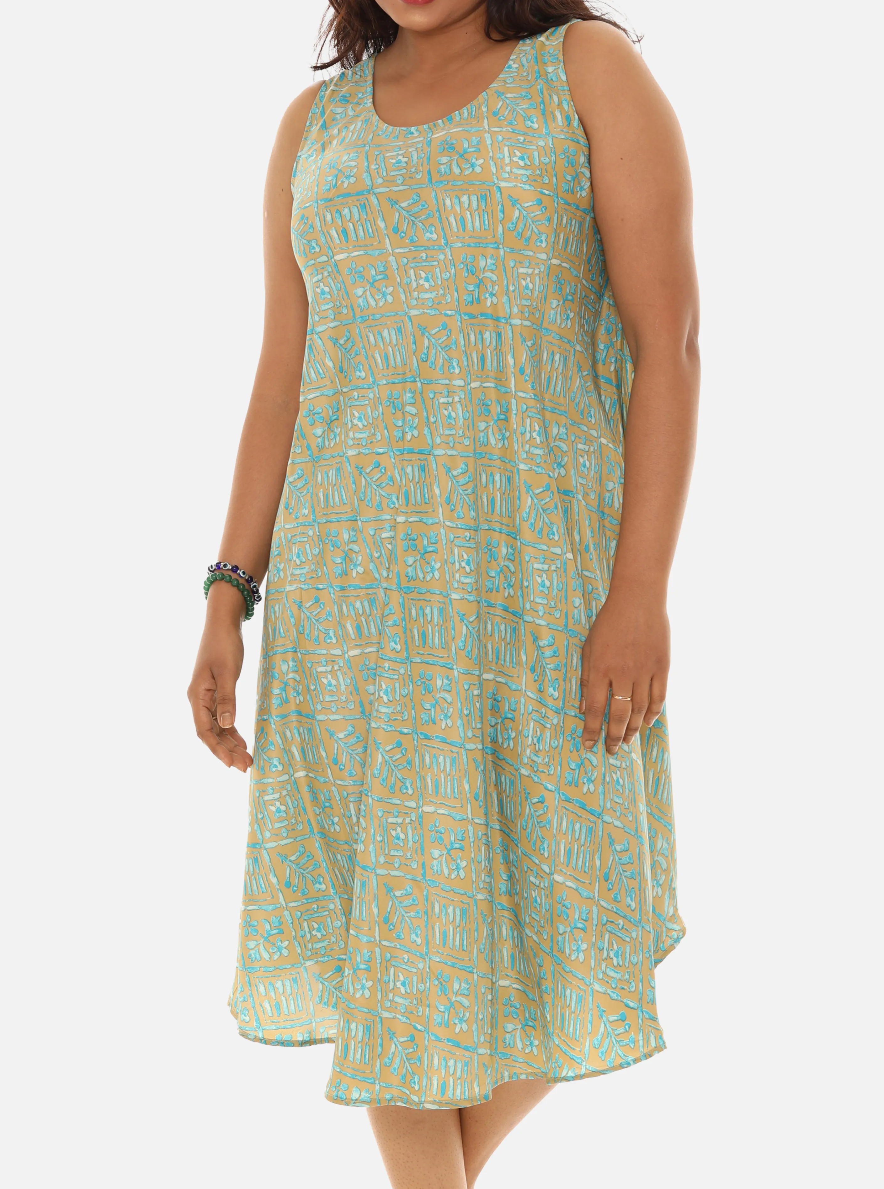 Printed Floral Sleeveless Women's Dress