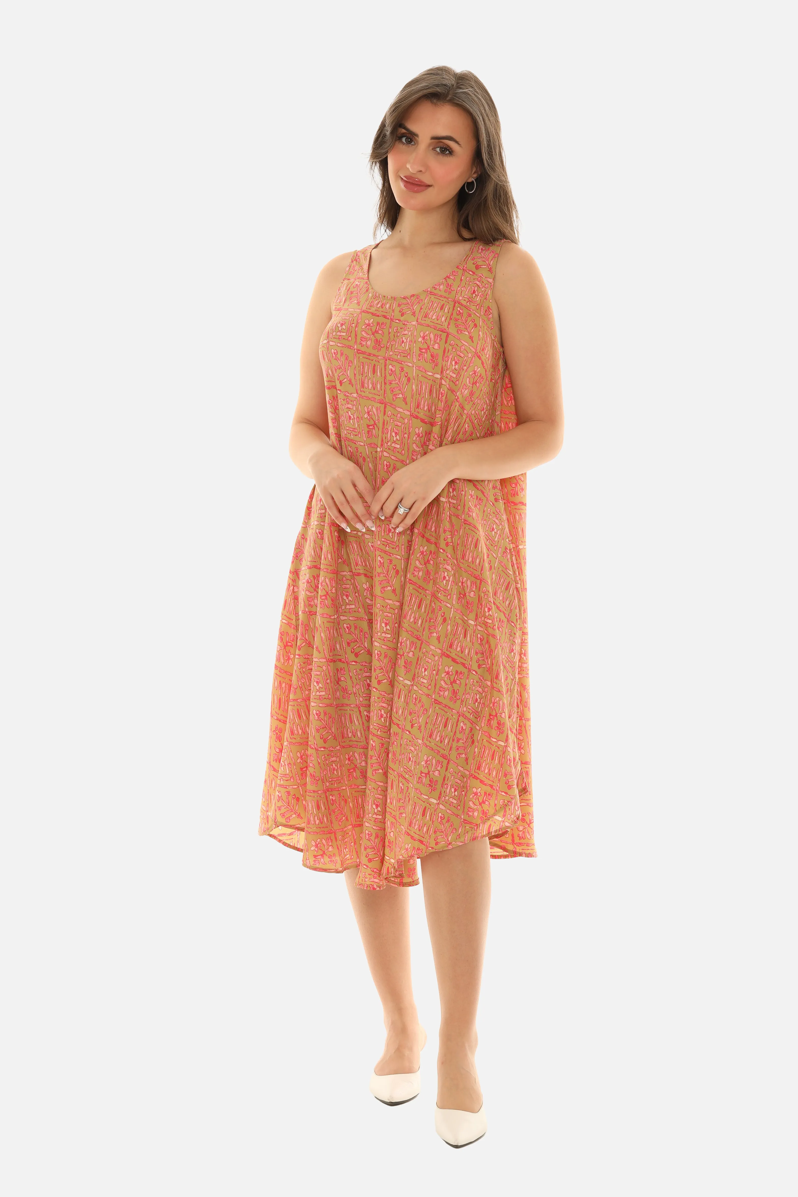 Printed Floral Sleeveless Women's Dress