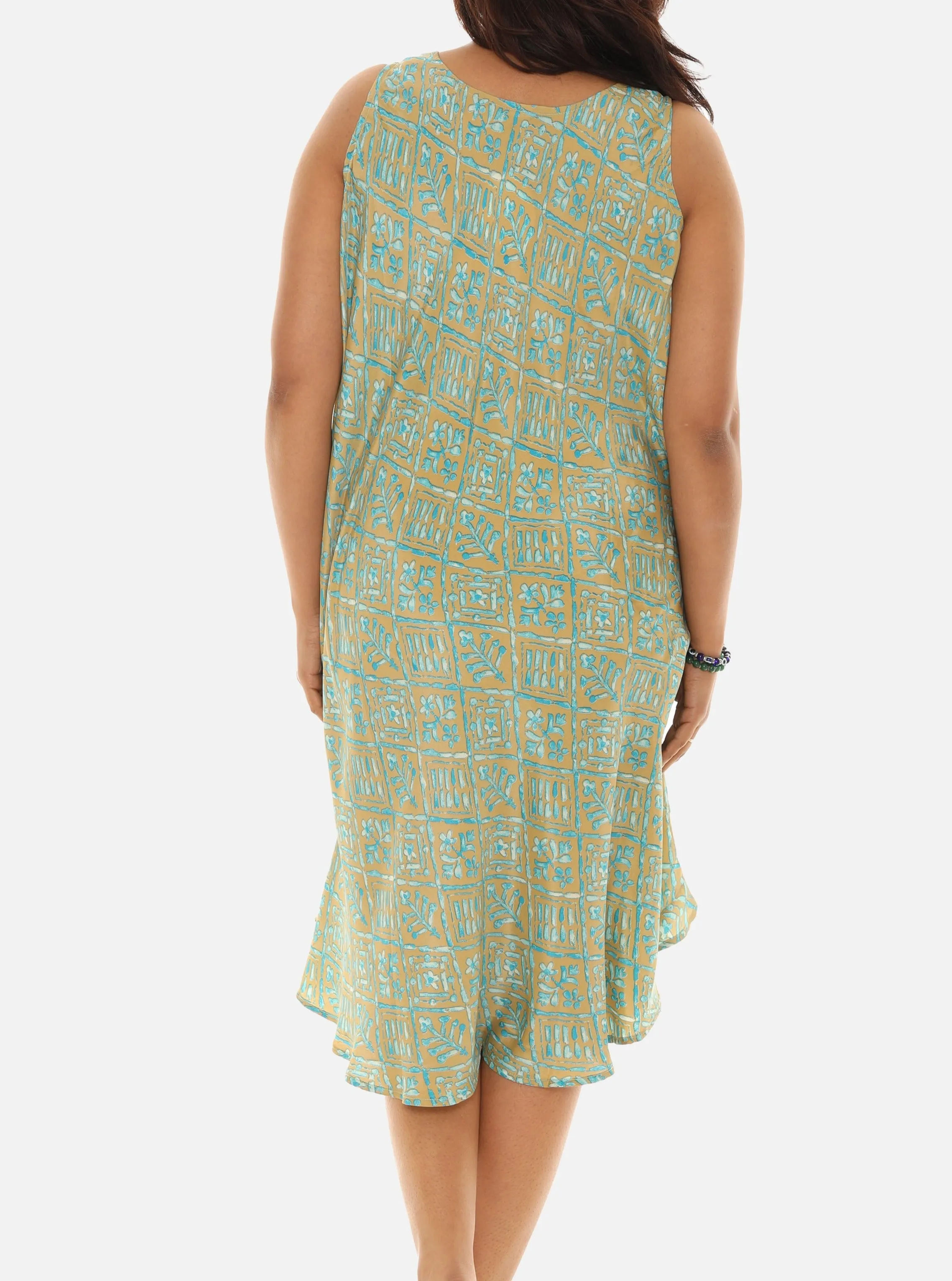 Printed Floral Sleeveless Women's Dress