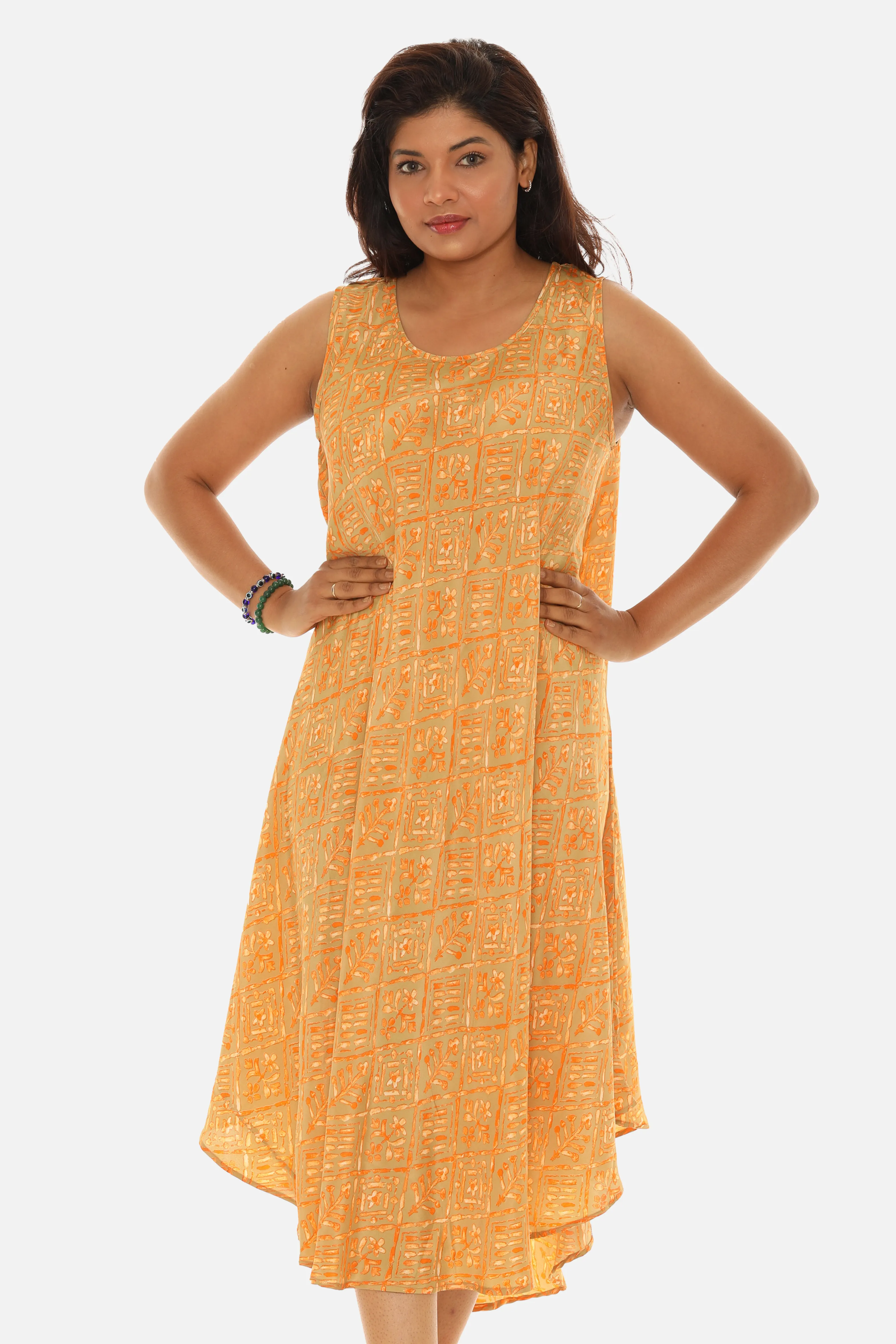 Printed Floral Sleeveless Women's Dress