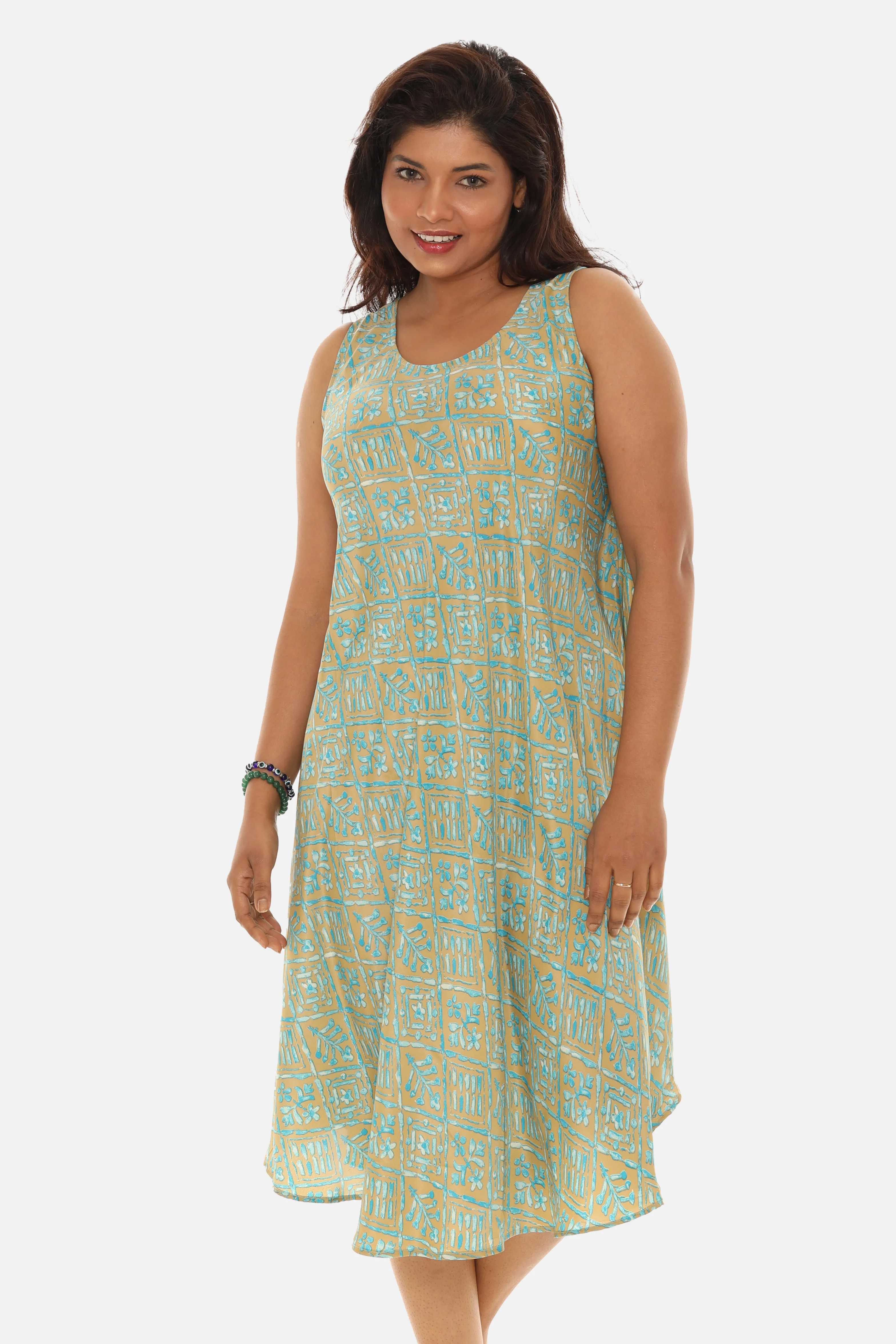 Printed Floral Sleeveless Women's Dress