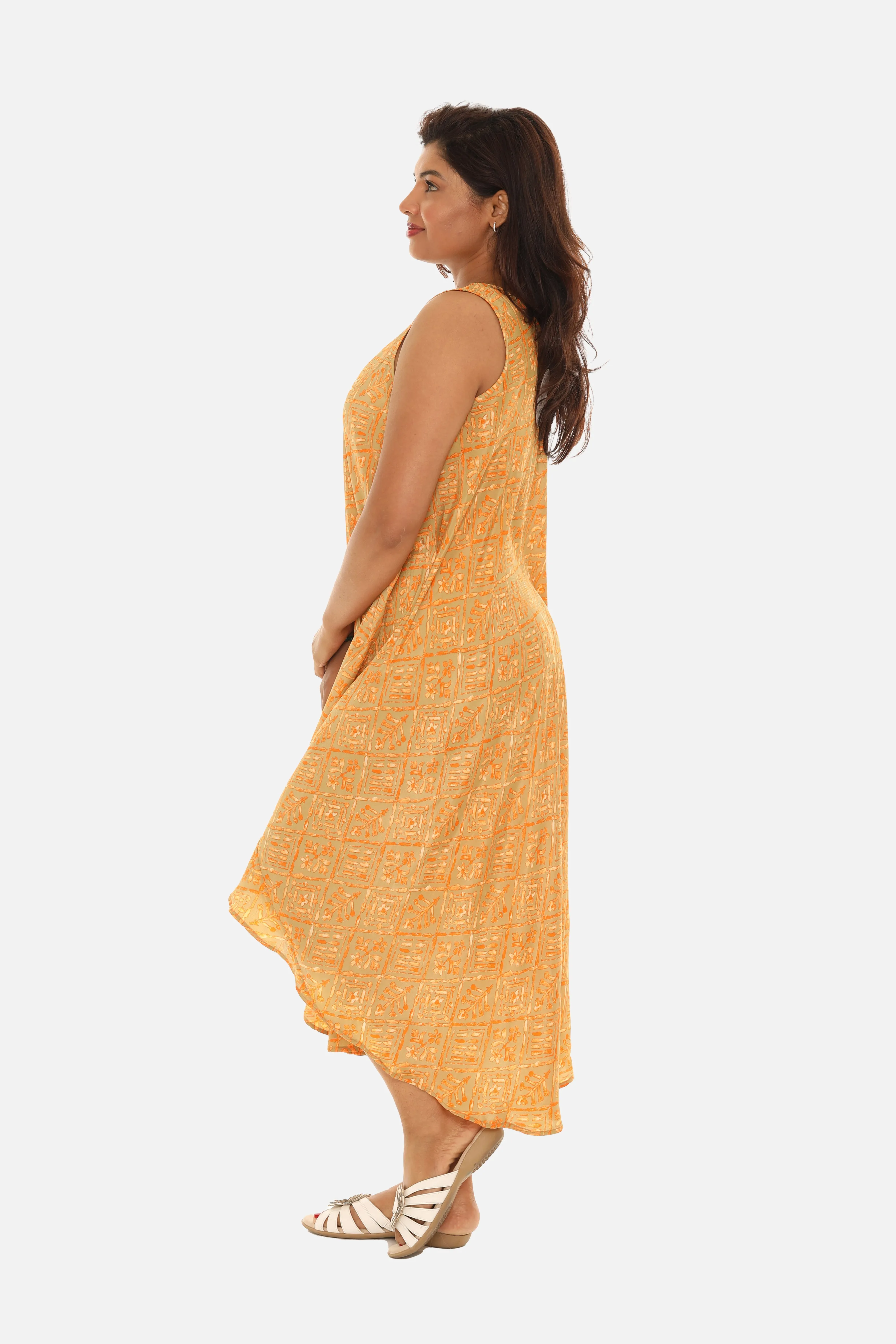 Printed Floral Sleeveless Women's Dress