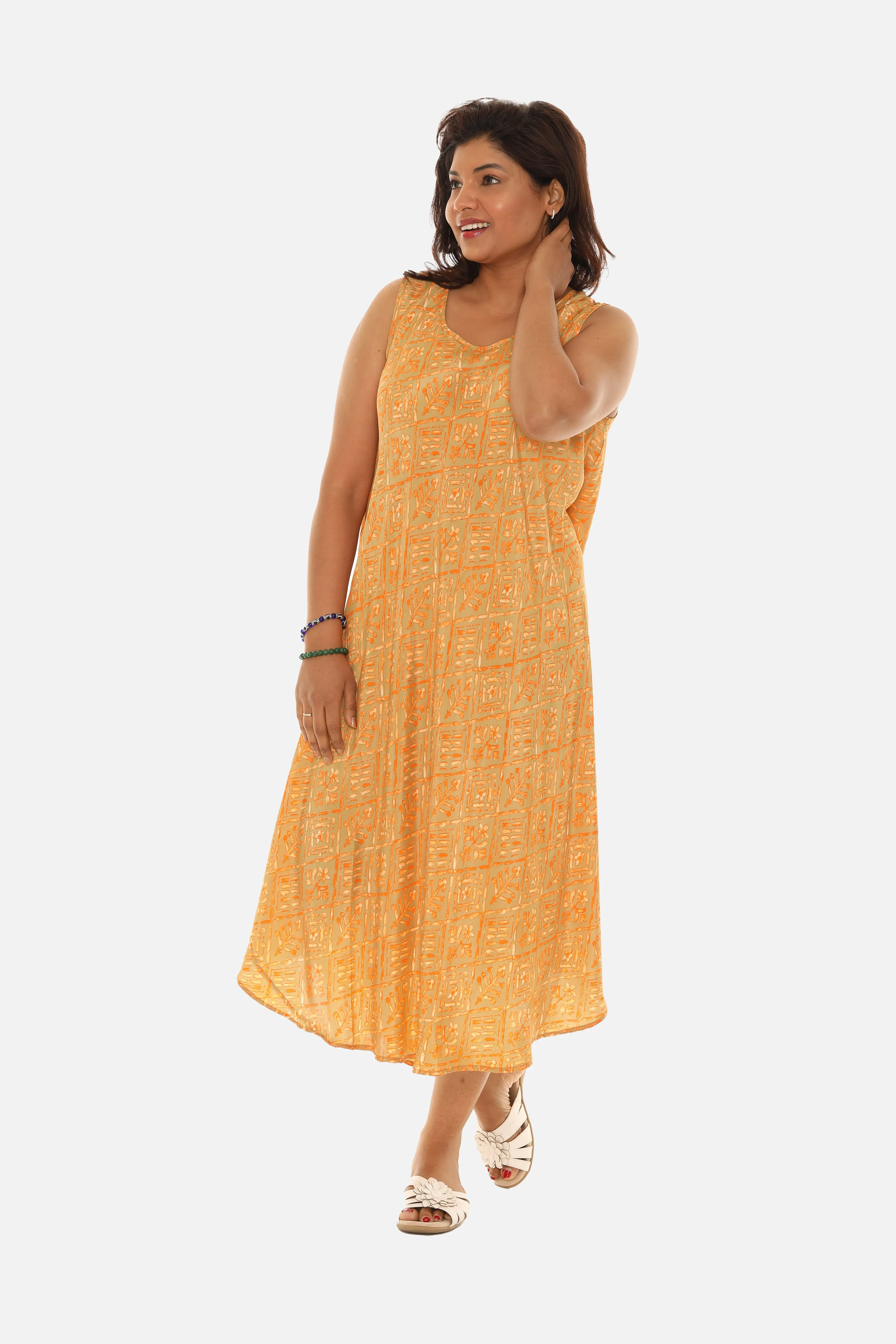 Printed Floral Sleeveless Women's Dress