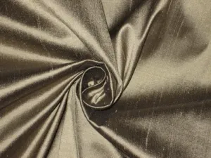 Pure SILK Dupioni FABRIC Ash color