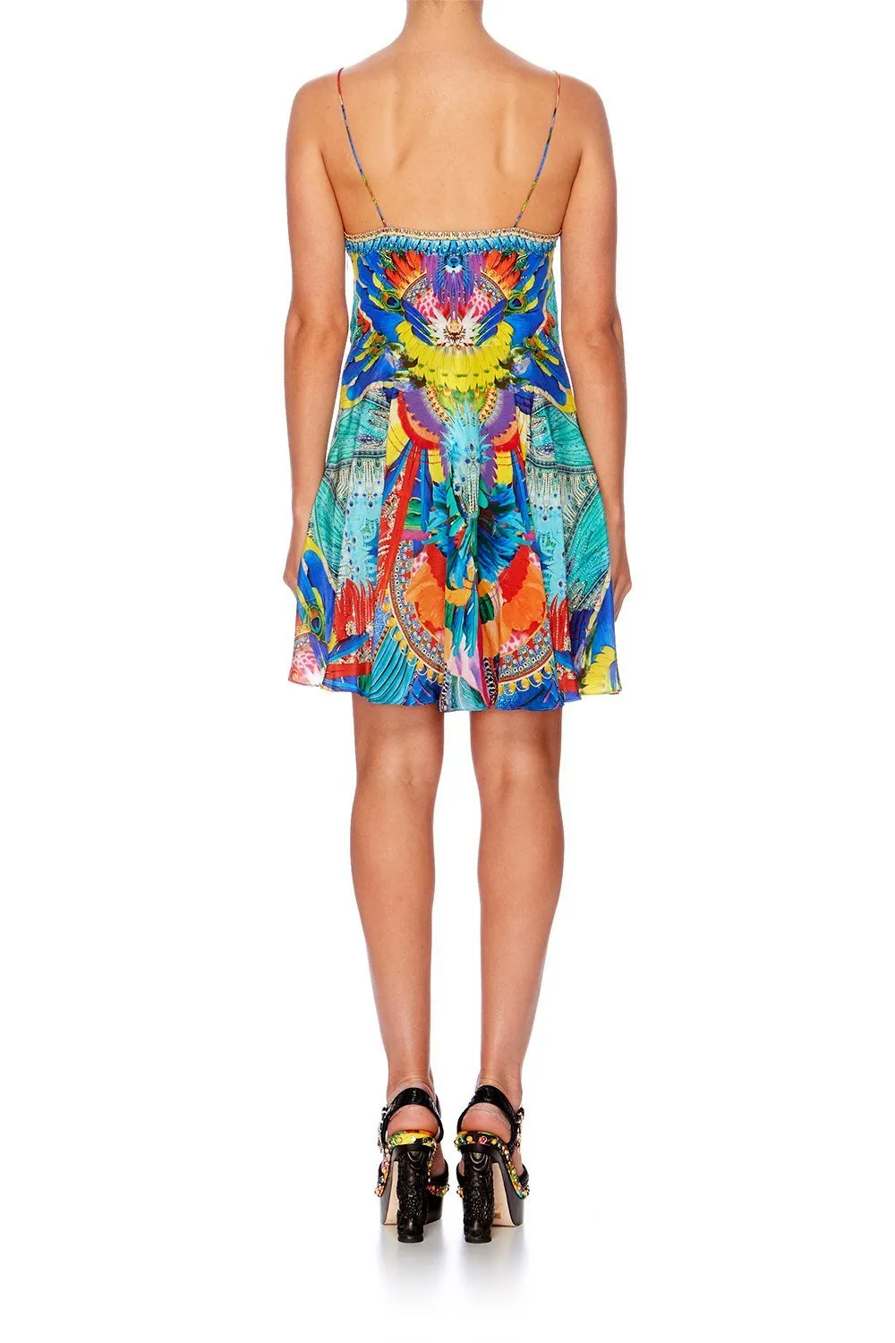 SHORT DRESS WITH TIE FRONT SHOW GIRL