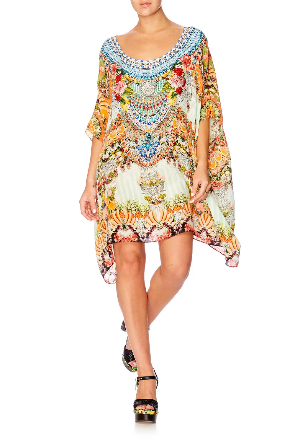 SHORT ROUND NECK KAFTAN SLICE OF PARADISE