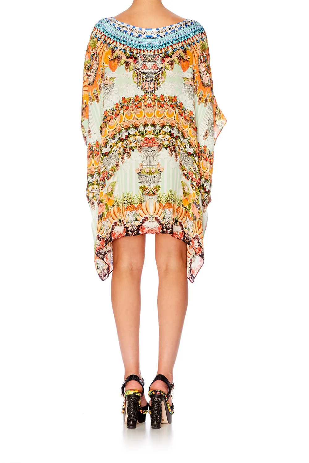 SHORT ROUND NECK KAFTAN SLICE OF PARADISE