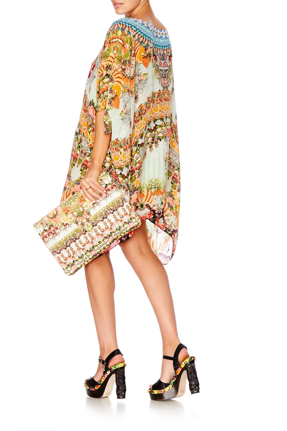 SHORT ROUND NECK KAFTAN SLICE OF PARADISE