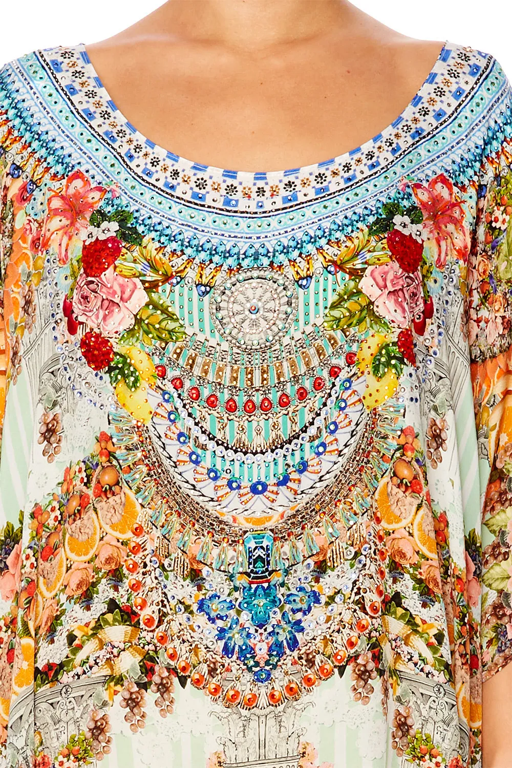 SHORT ROUND NECK KAFTAN SLICE OF PARADISE