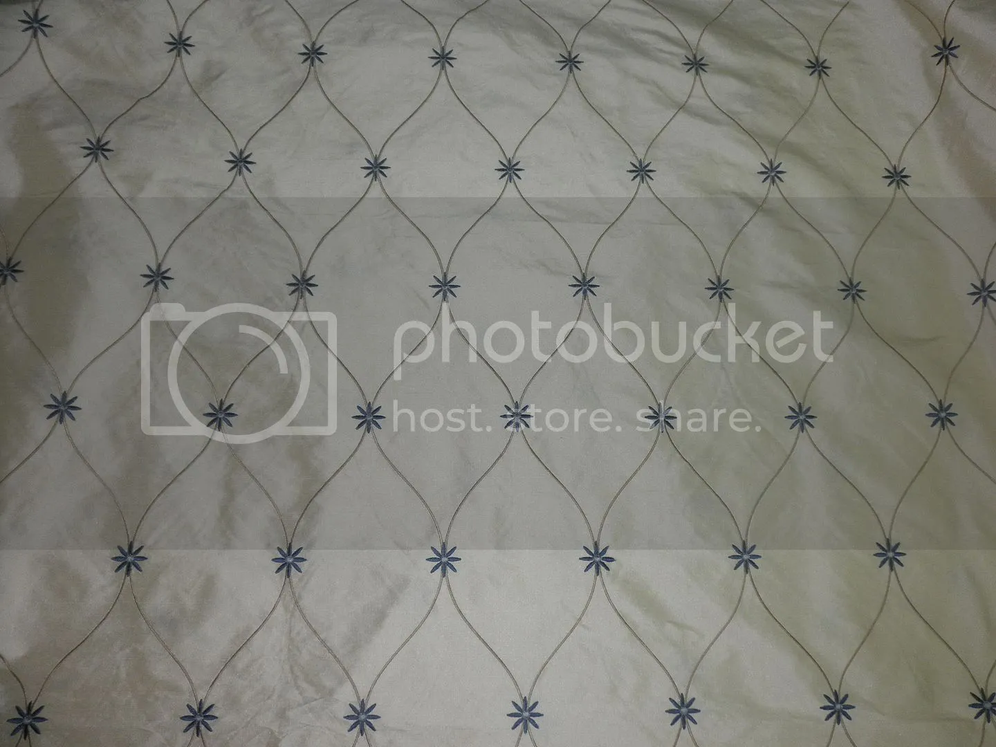 SILK DUPIONI Cream color with EMBROIDERY DUPE19