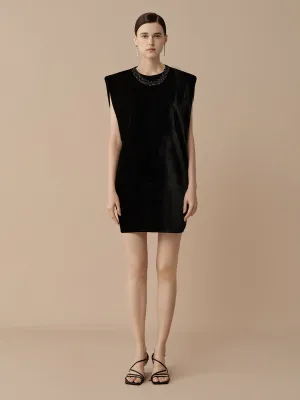 SILKINC Diamante Neckline Silk Equation Dress
