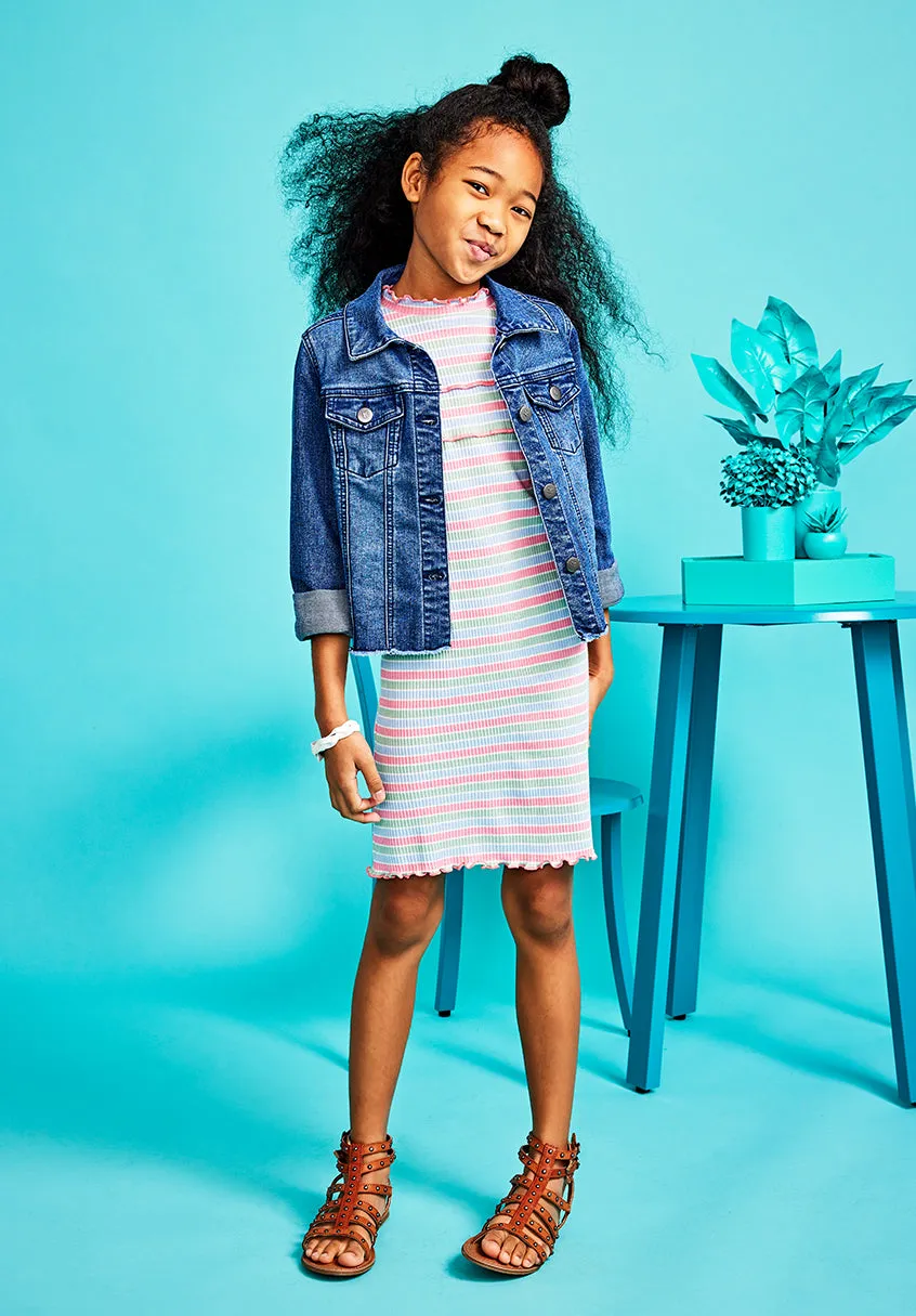 Sorbet Stripe Rib Dress