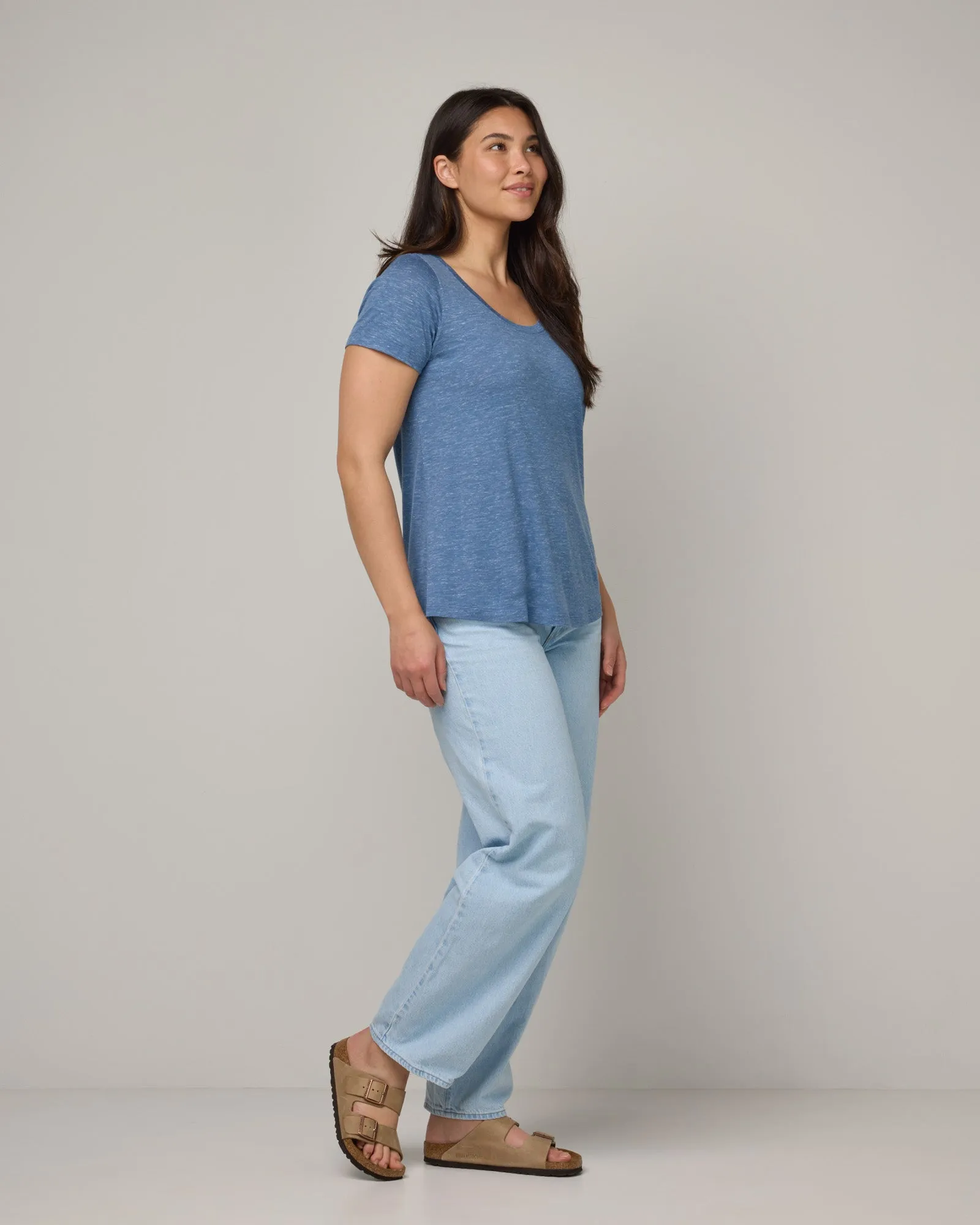 Stella Linen Scoop Neck Tee