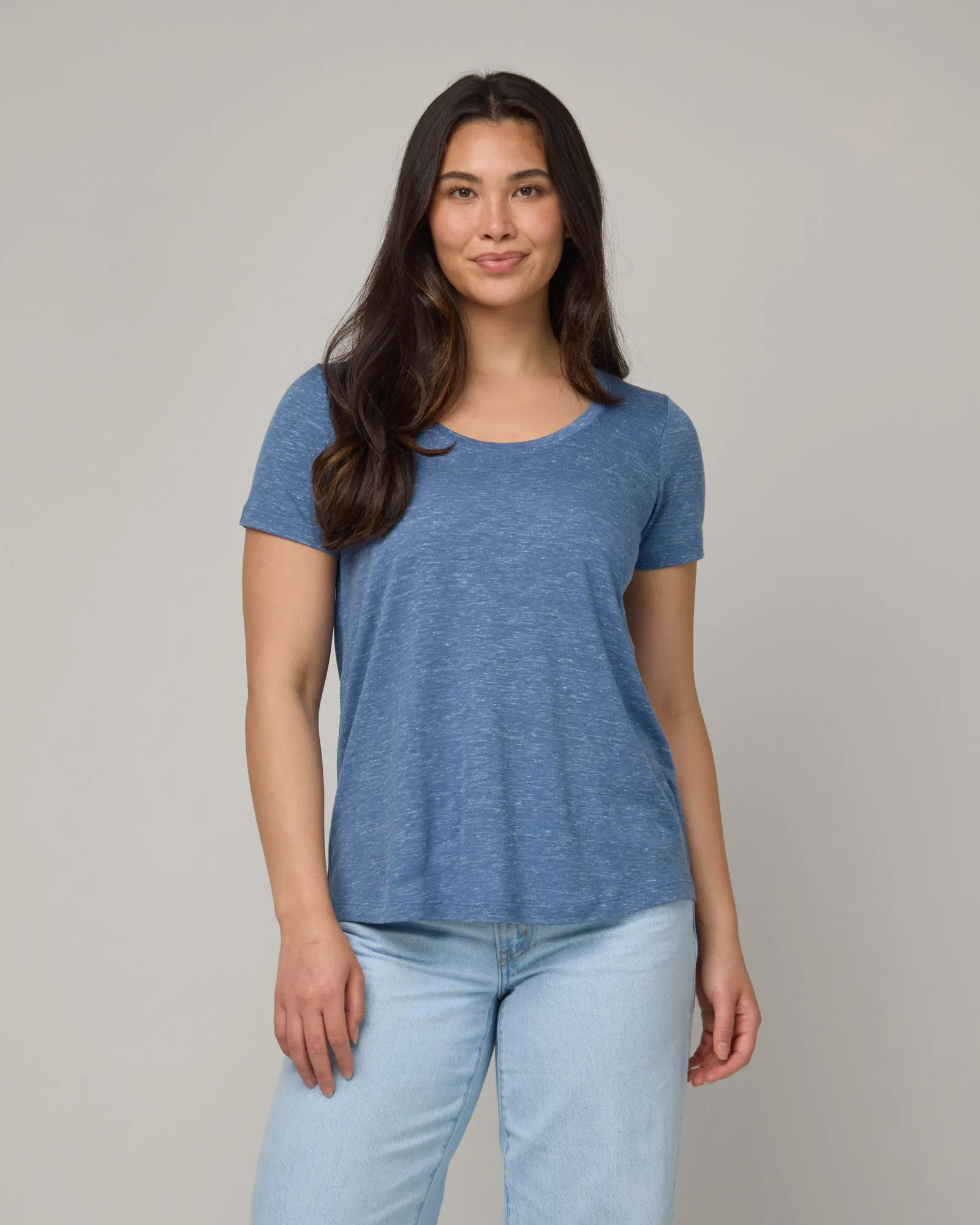 Stella Linen Scoop Neck Tee