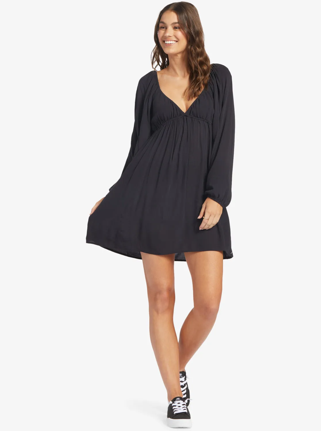 Sweetest Shores Dress Solid Dress - Anthracite