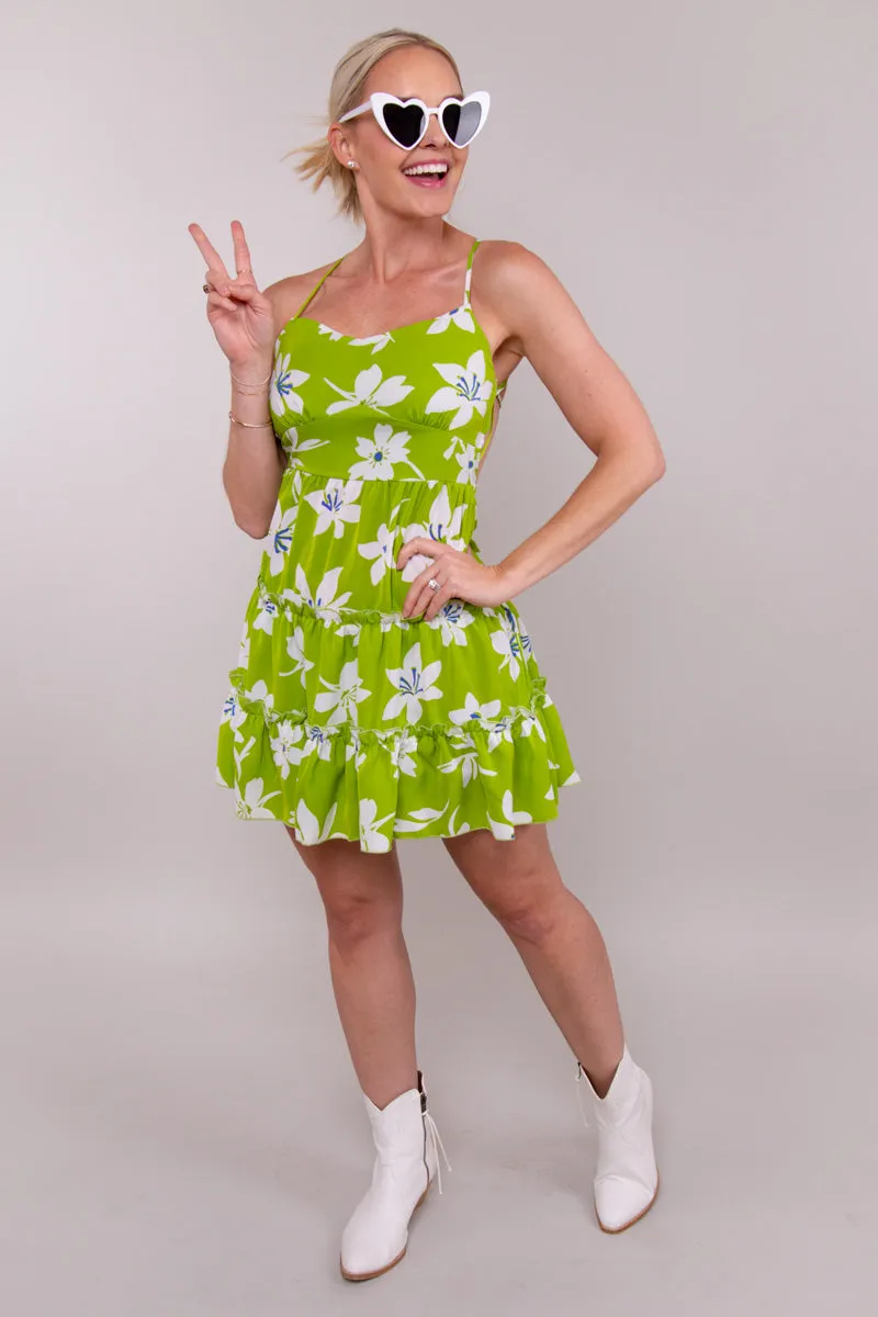 Taking It Easy Floral Mini Dress - (Large) FINAL SALE