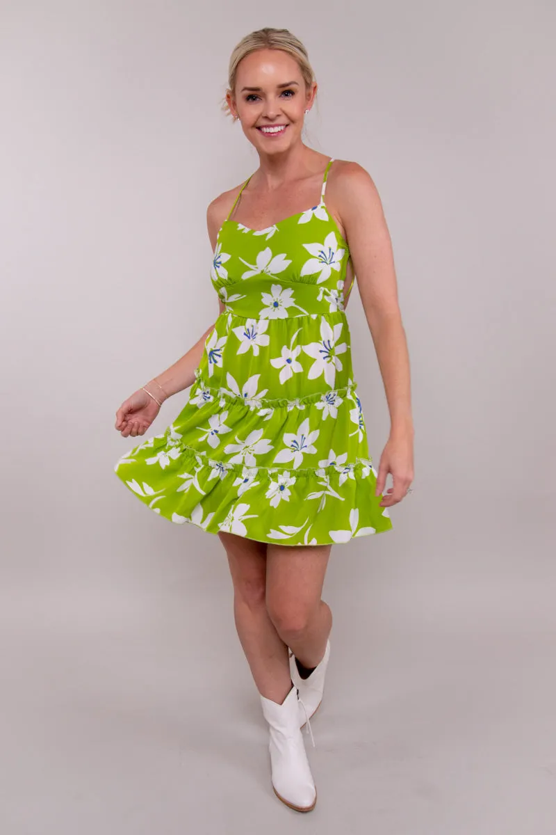 Taking It Easy Floral Mini Dress - (Large) FINAL SALE
