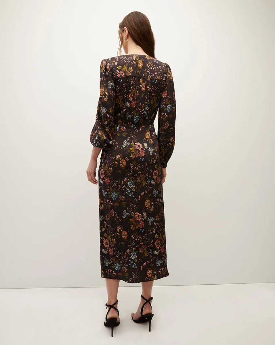 Terina Floral Stretch-Silk Dress