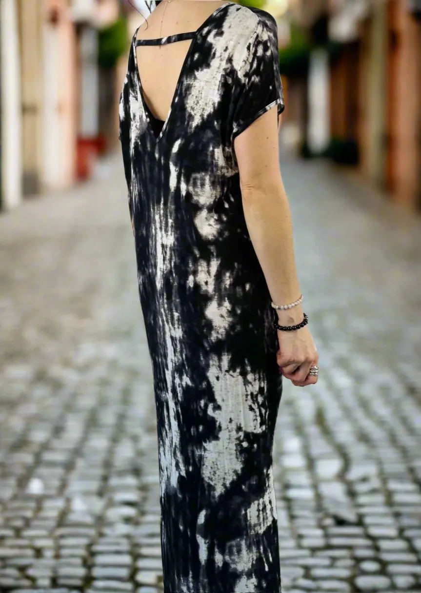 TIE DYE JERSEY MAXI DRESS
