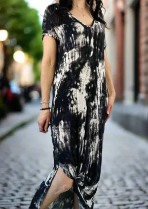 TIE DYE JERSEY MAXI DRESS