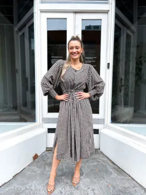 TWEED PRINT DRESS