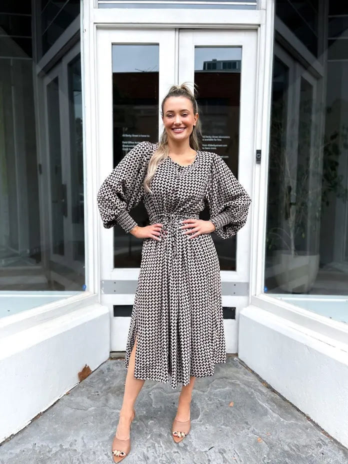 TWEED PRINT DRESS