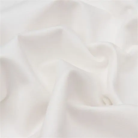 Viscose Mushroom satin fabric white ivory 44" wide