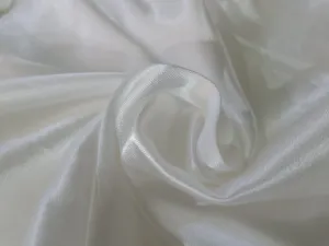 Viscose Mushroom satin fabric white ivory 44" wide