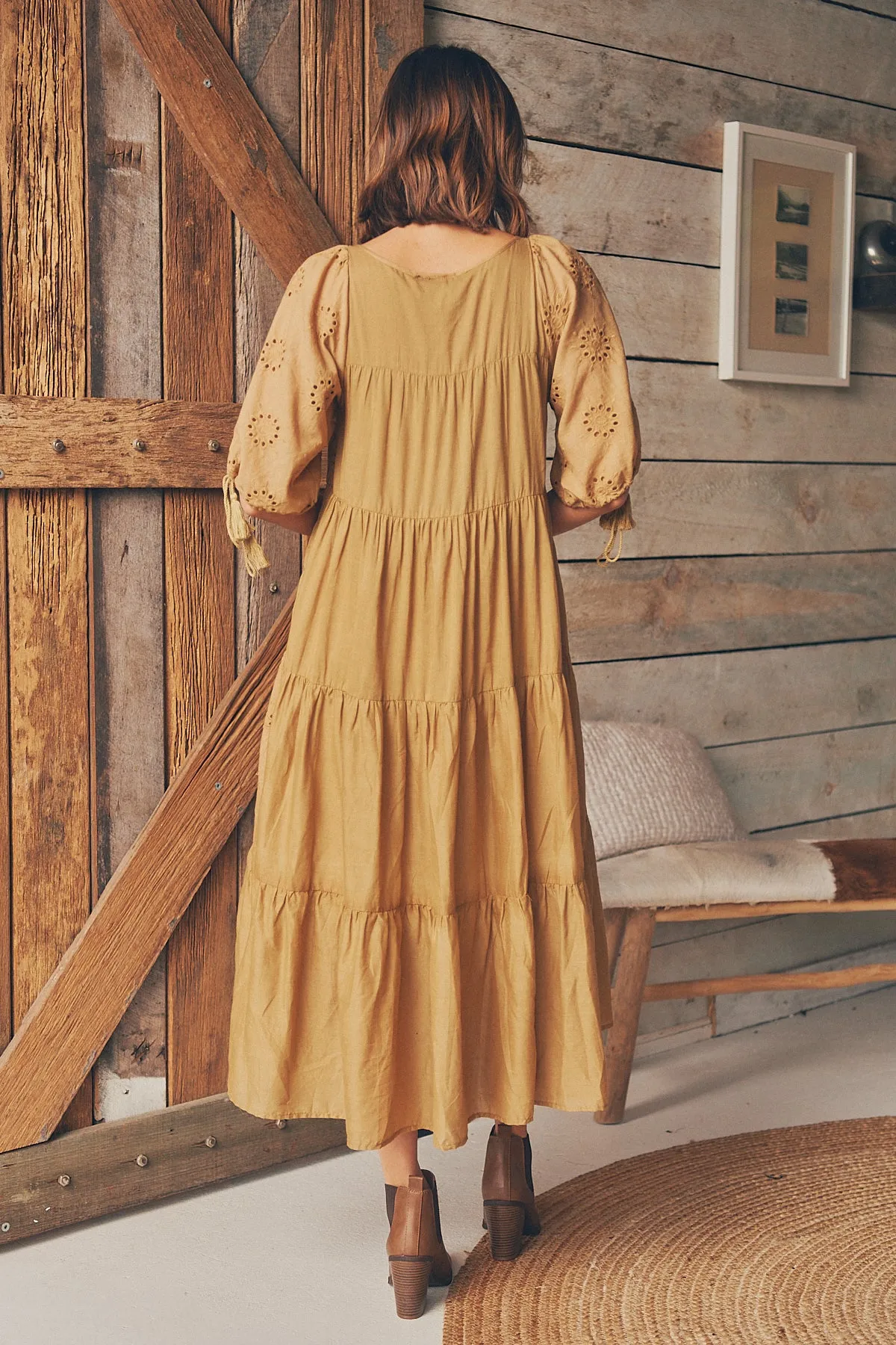 Vittoria Boho Mustard Dress