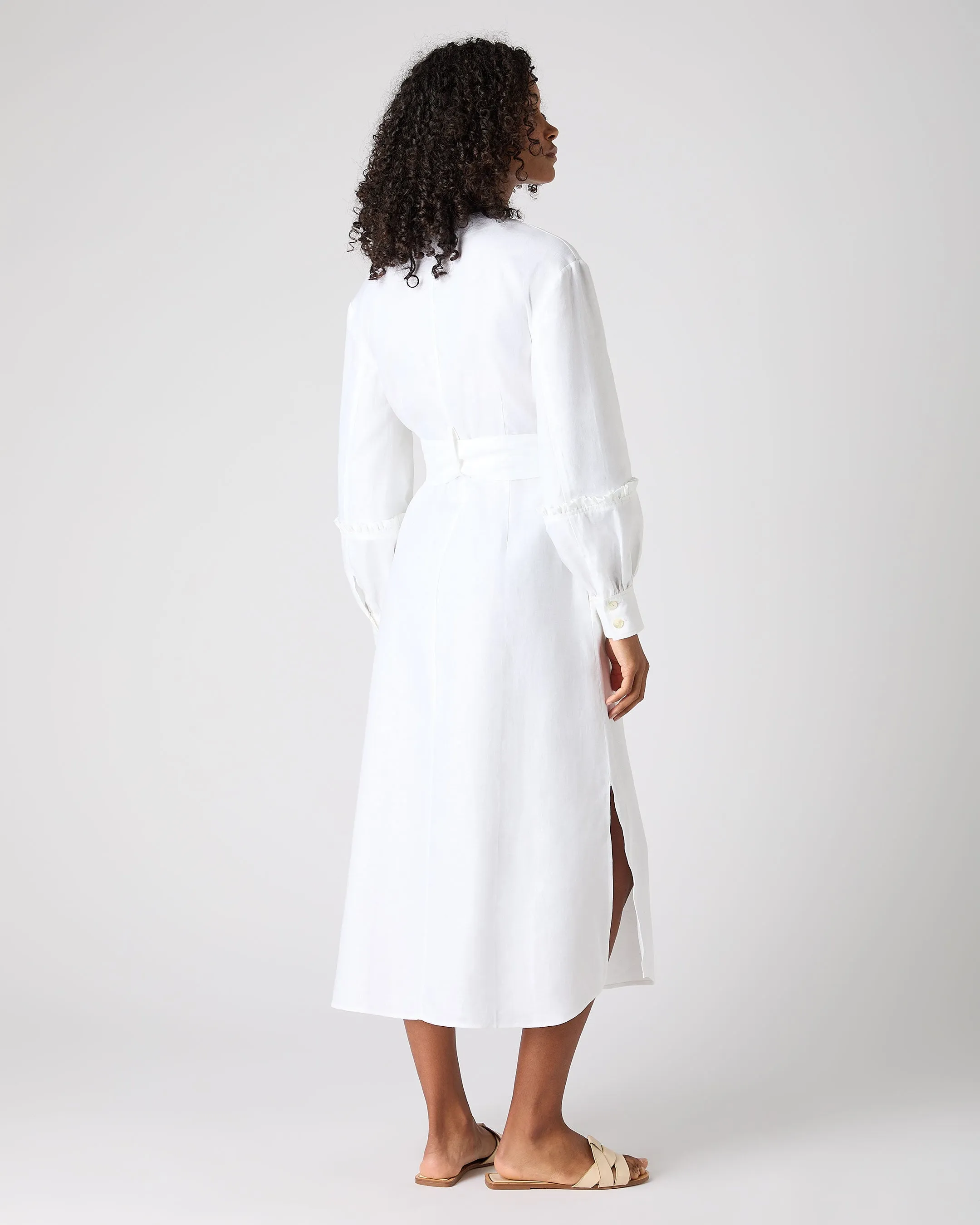 Women's Willow Linen Dress White