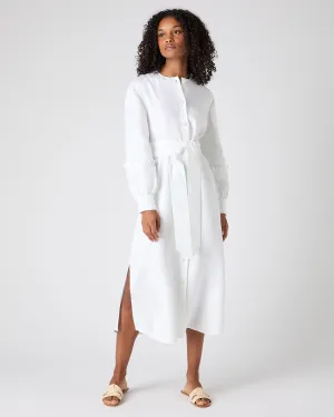 Women's Willow Linen Dress White