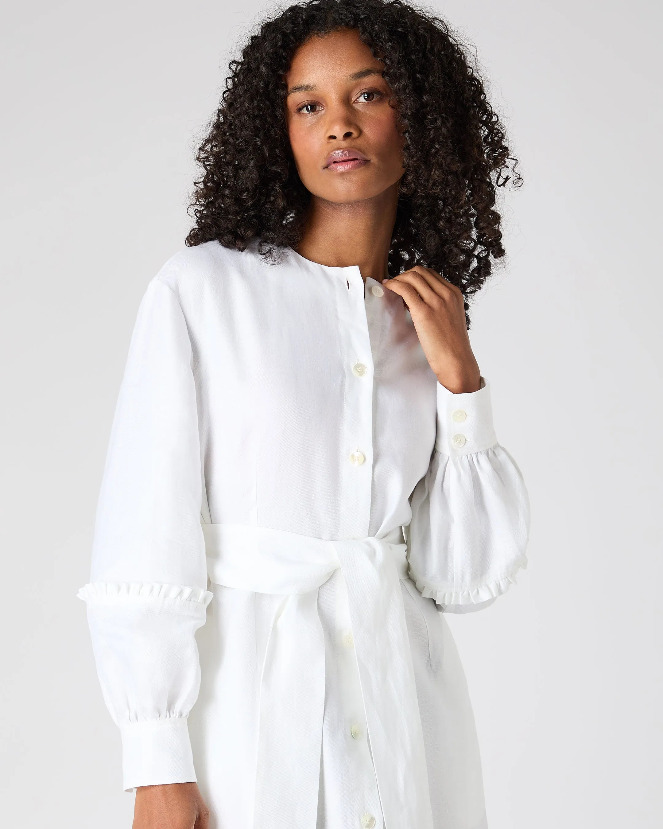 Women's Willow Linen Dress White